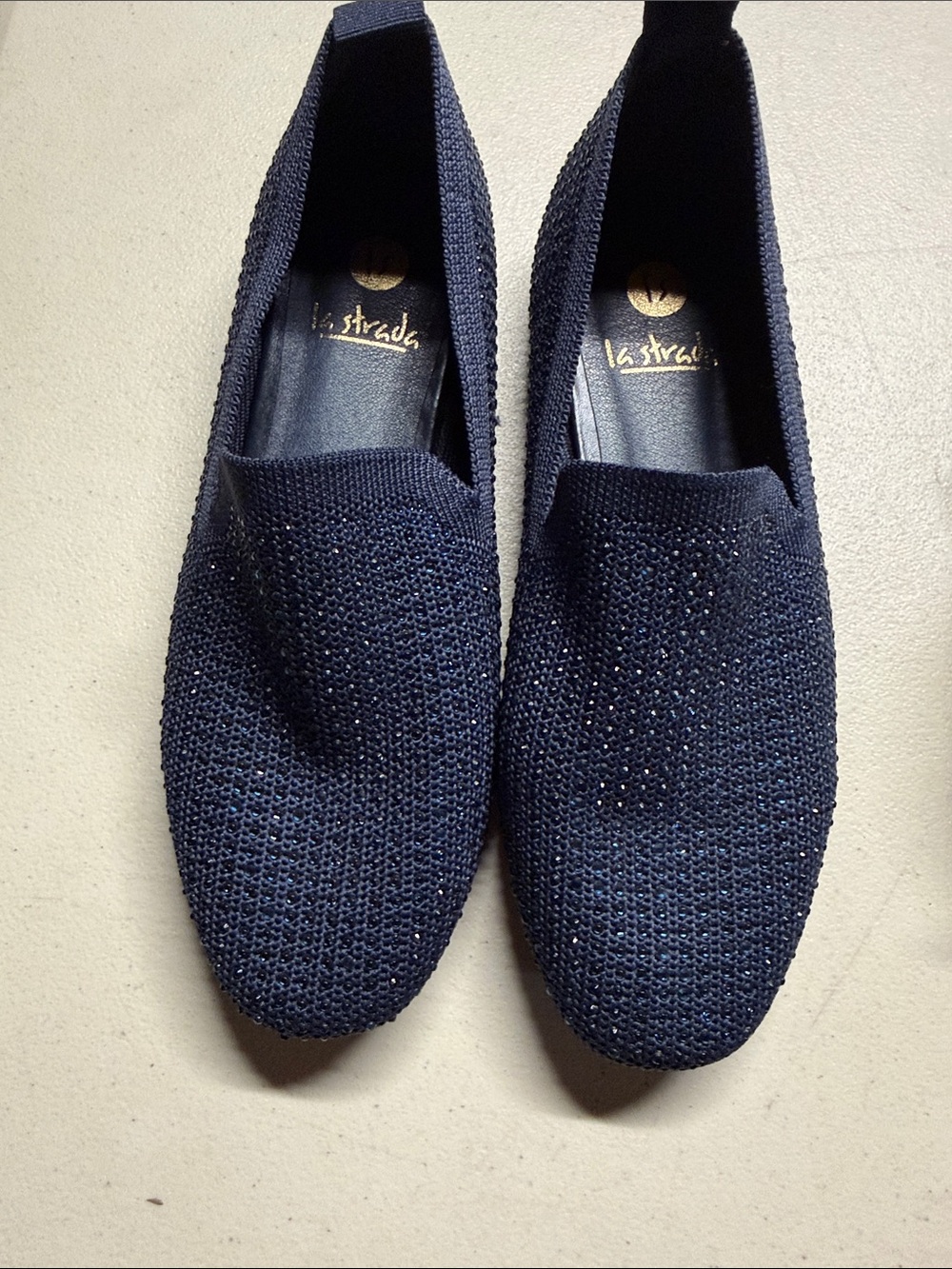 Blue sparkle shoes